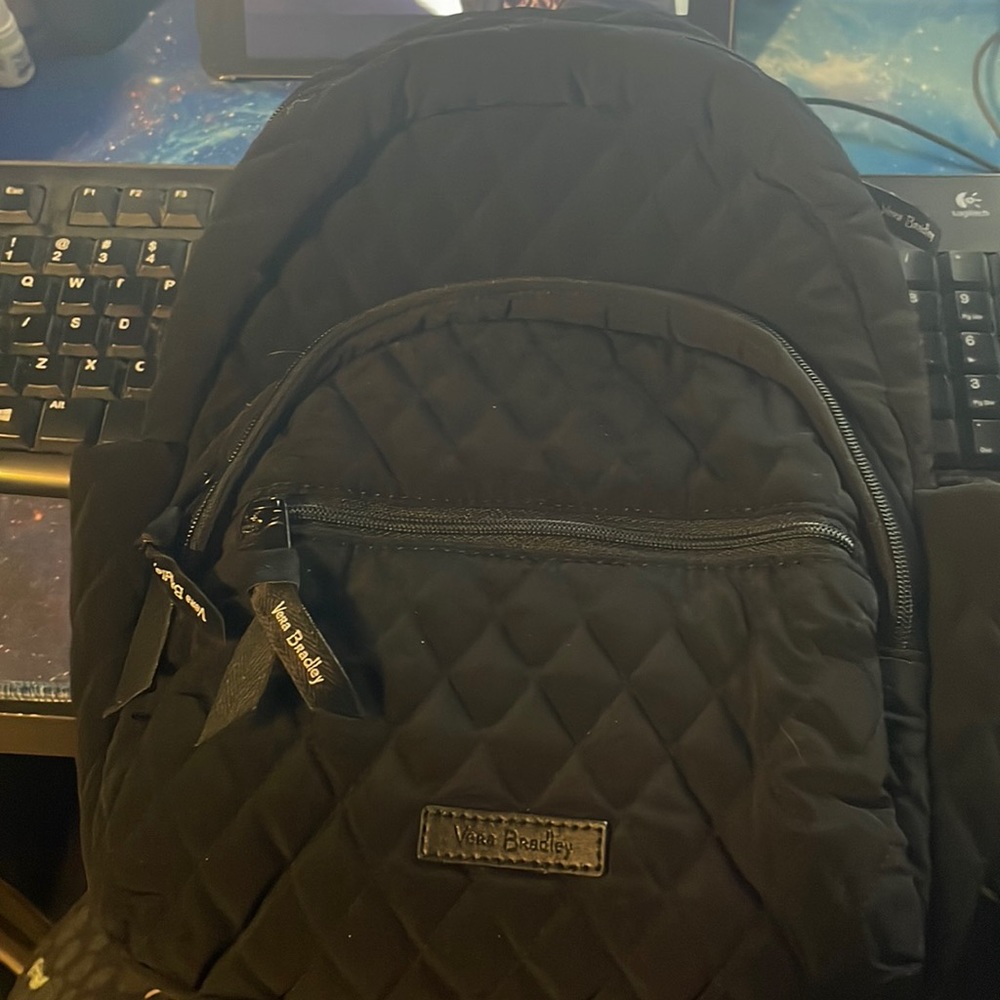 Black Vera Bradley book bag